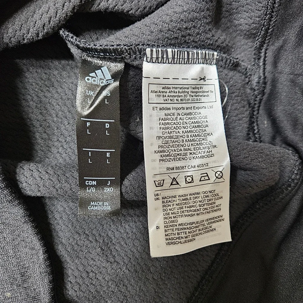 adidas Black Pullover Hoodie with‎ Logo